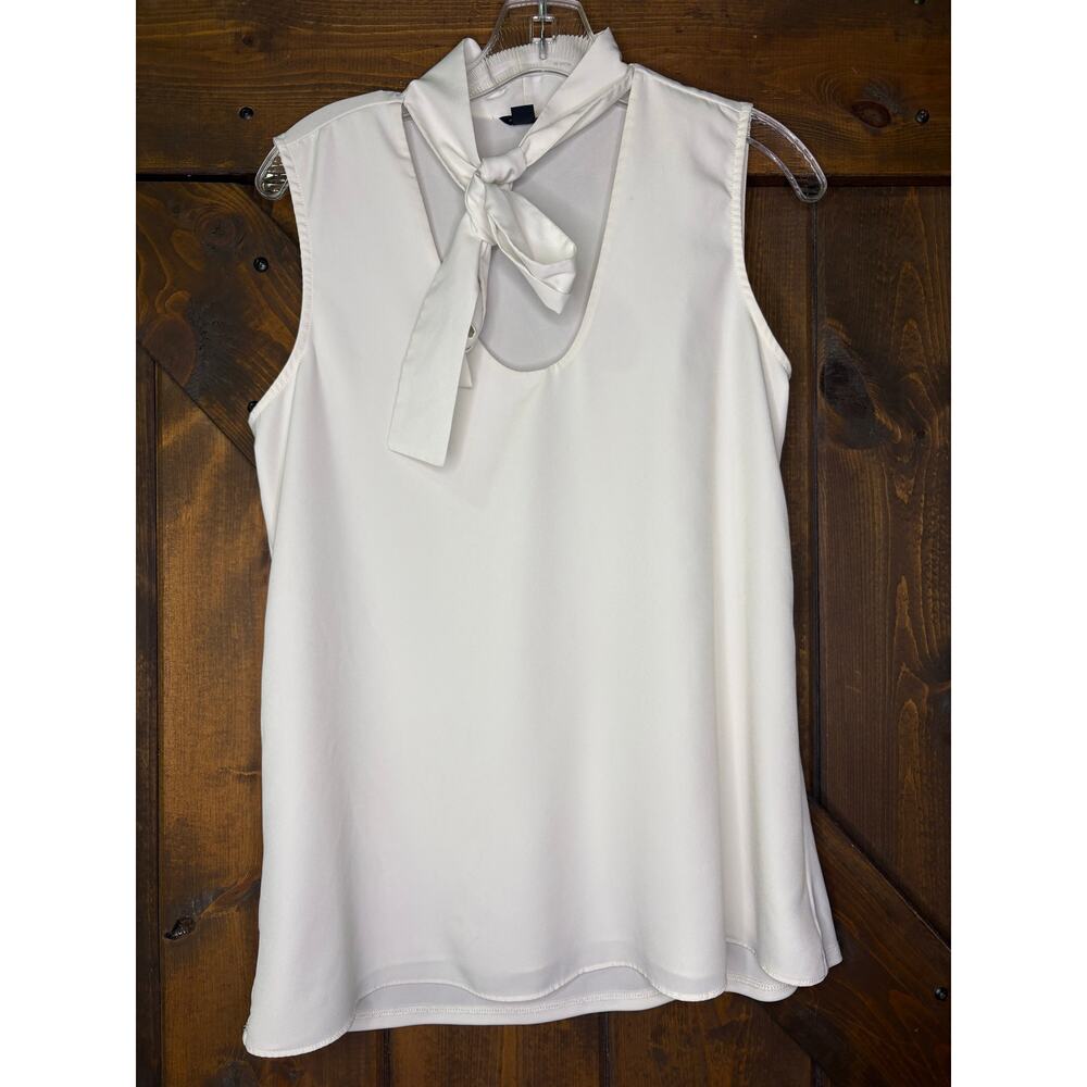Ann Taylor women’s small Bow Neck Shell blouse shirt